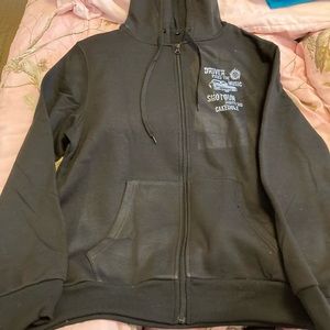 Black zip up supernatural hoodie size L